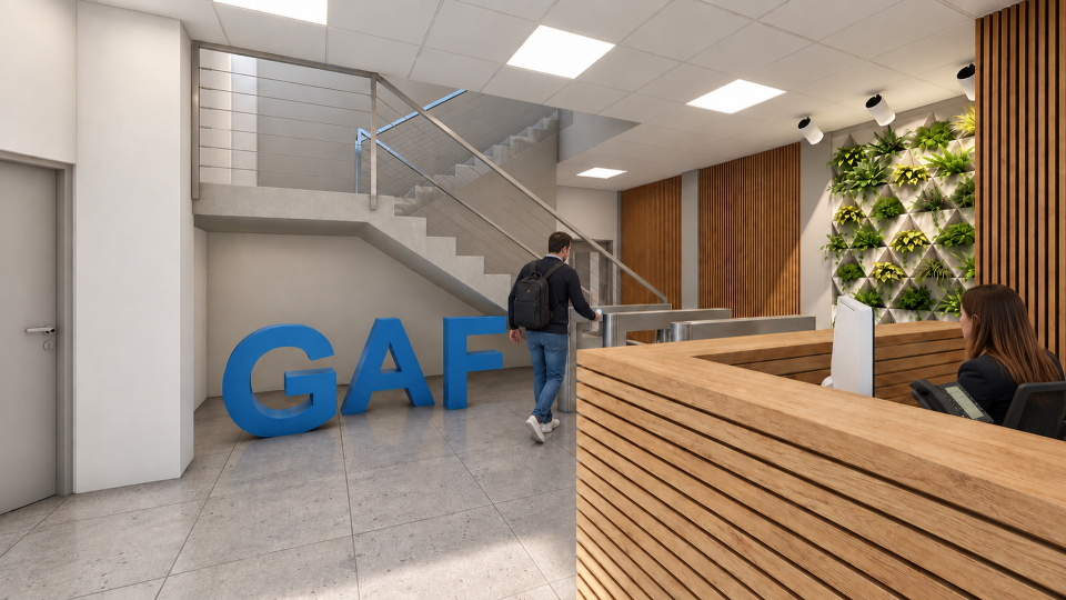 Vstupní prostor s označením GAF